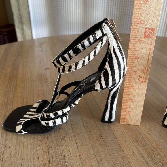 Jessica‎ Simpson Zebra Pony Hair Gladiator Heels Strappy Sandals Stilettos Sz 7M - Picture 8 of 8